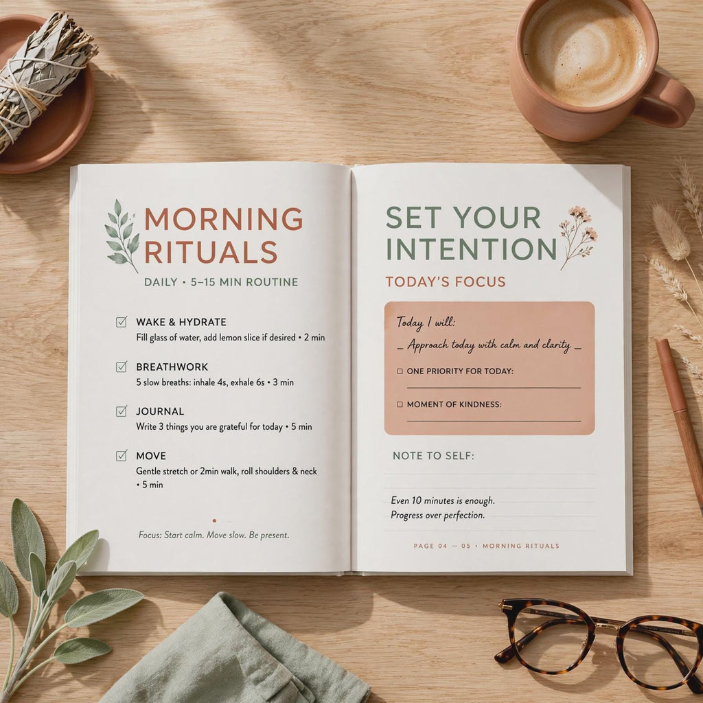 15 Minute Reset Rituals eBook | Cozy Morning Evening Routine for Women (Digital Download)