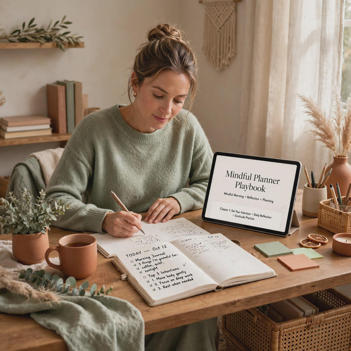 Mindful Planner Playbook | 28-Page Guide to Calm Planning (Digital Download)