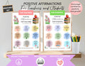 Positive Affirmations Posters for Teachers & Students | Watercolor Classroom Wall Art, Mental Health (Digital Download)
