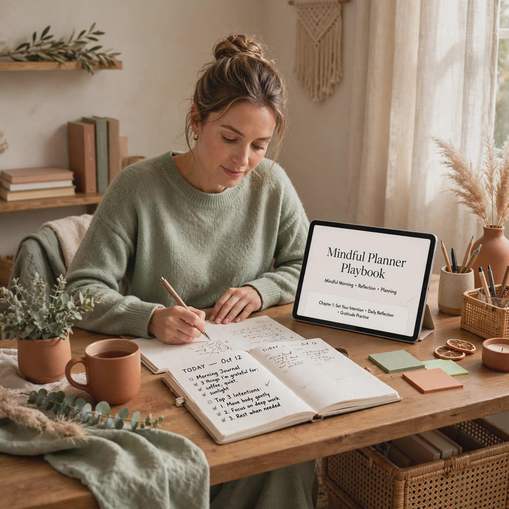 Calm Starter Bundle: 15-Minute Reset + Mindful Planner Playbook (Digital Download)