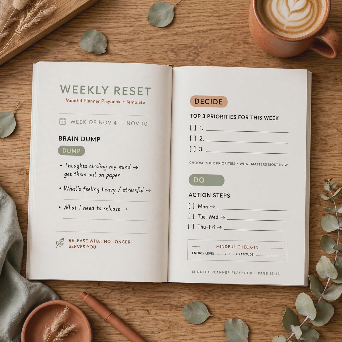 Calm Home Collection Bundle | 4 Ebooks, Planner, Gratitude Cards, Art Guide (Digital Download)