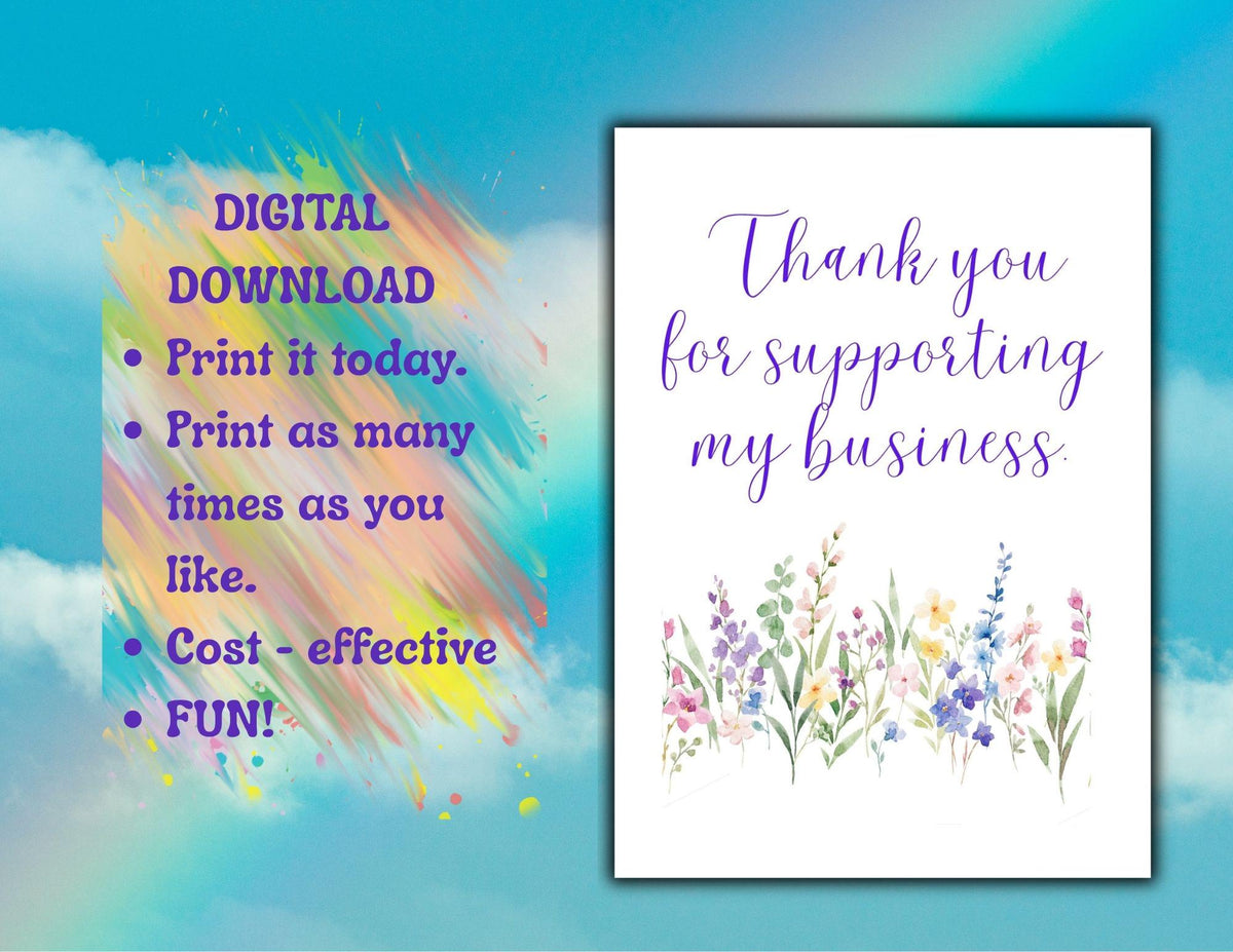 Get Well Soon Greeting Card: Printable 5" x 7" Floral Window Design (Digital Download)