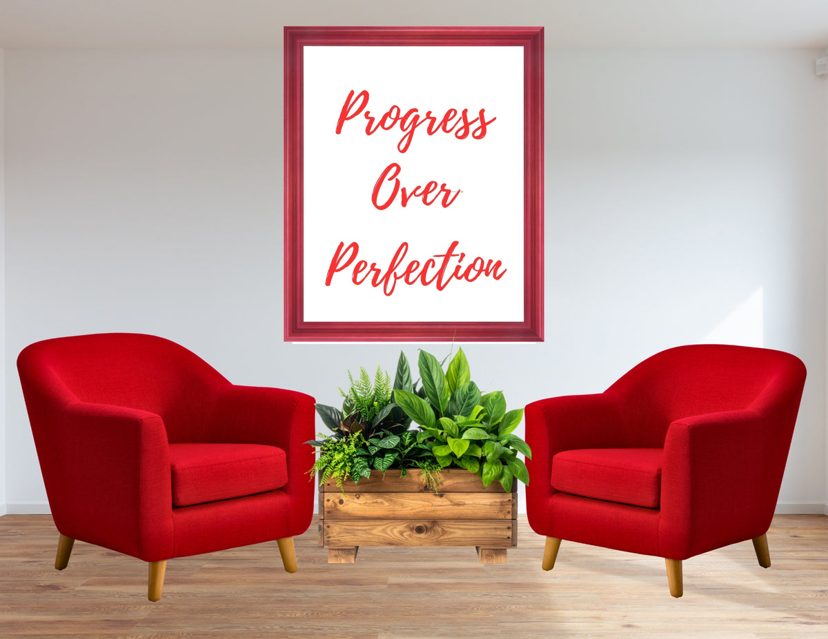 Progress over Perfection Printable Wall Art 16x20" (300 DPI) (Digital Download)