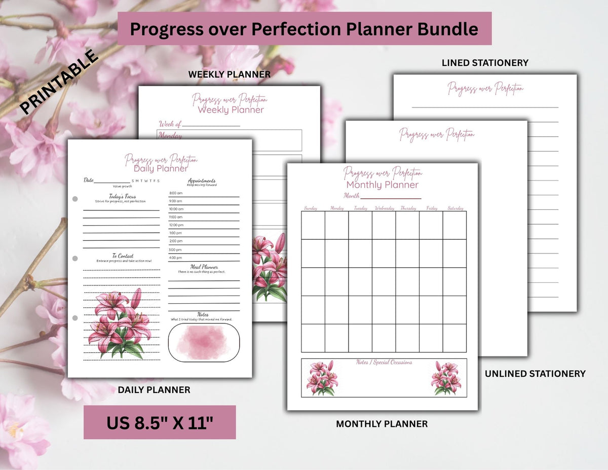 Progress over Perfection Printable Wall Art 16x20" (300 DPI) (Digital Download)