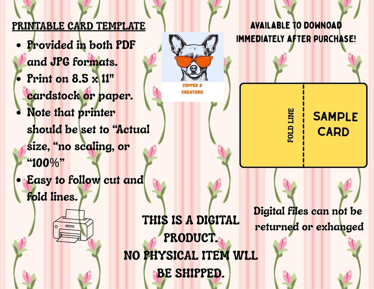 Funny Best Friend Card | Sense of Humor Friendship Greeting, Printable 5x7 (Digital Download)