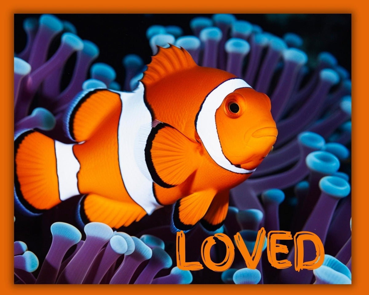 You Are Loved Ocean Trio Wall Art, Tropical Fish Nursery Prints (Digital Download)