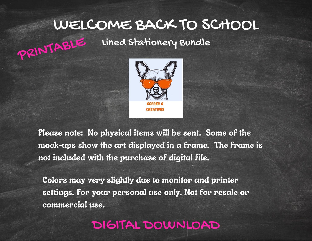 First Week of School Lined Writing Paper | Welcome Back Lined Stationery | Printable Classroom Writing Paper | Elementary Lined Paper