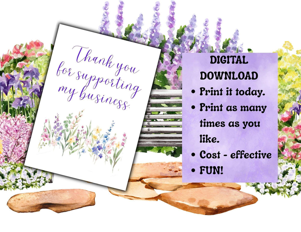 Hydrangea Happy Birthday Card | Beautiful watercolor Blue Hydrangea (Digital Download)