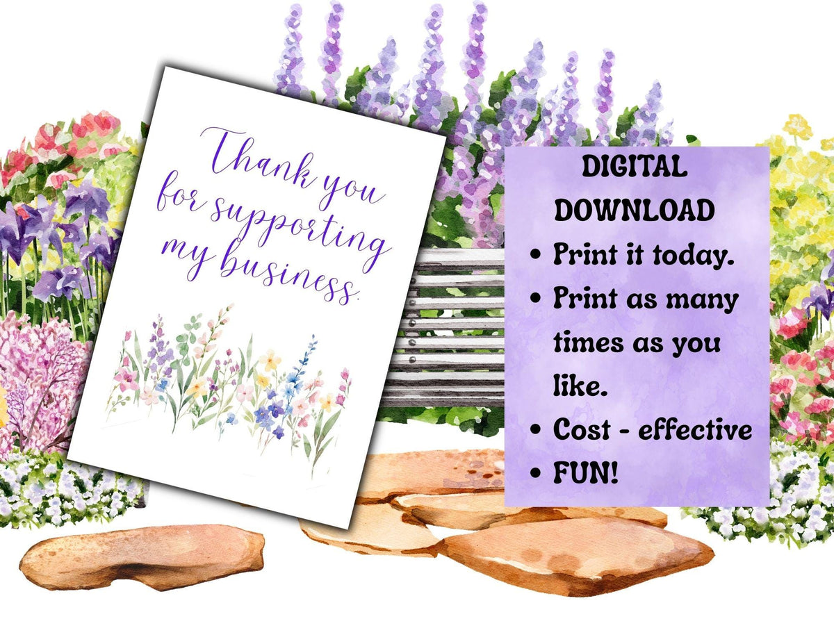 Hydrangea Happy Birthday Card | Beautiful watercolor Blue Hydrangea (Digital Download)