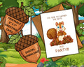 Squirrel Birthday Party Invitation | Woodland Printable Kids Invite (Digital Download)