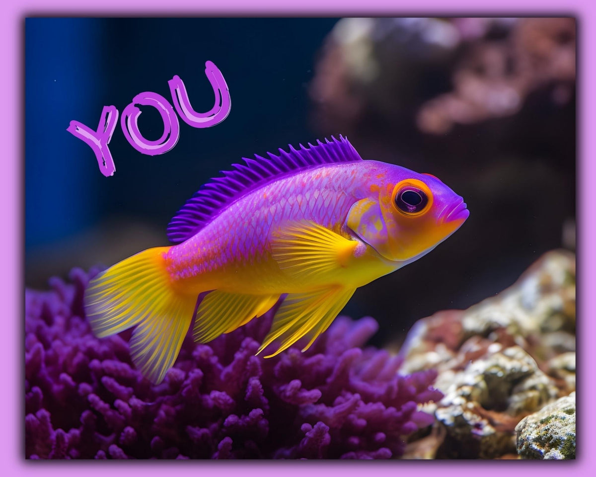 You Are Loved Ocean Trio Wall Art, Tropical Fish Nursery Prints (Digital Download)