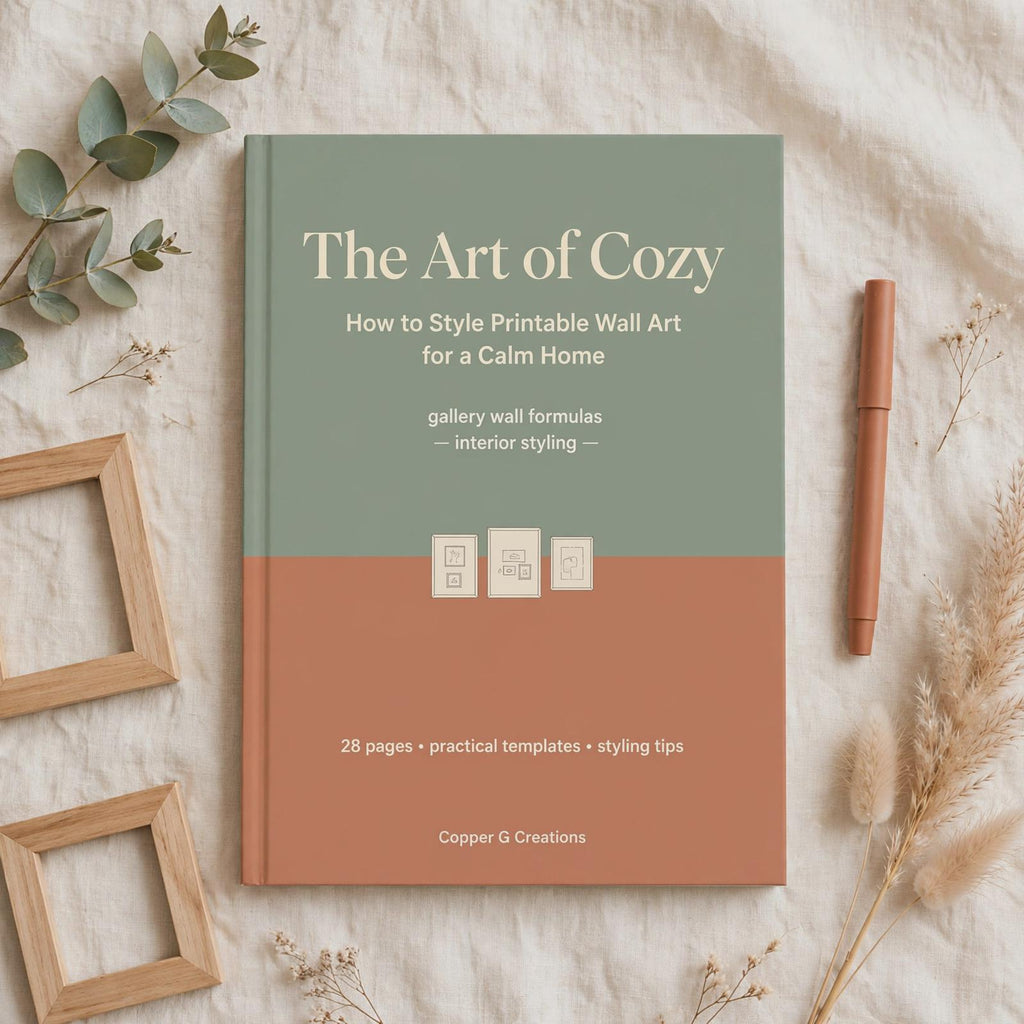 Calm Home Duo: Gratitude Cards + Cozy Wall Art Guide (2-Ebook Bundle)
