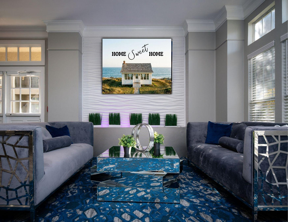 Coastal Cottage Home Sweet Home Print | Beach House Wall Art (Digital Download)