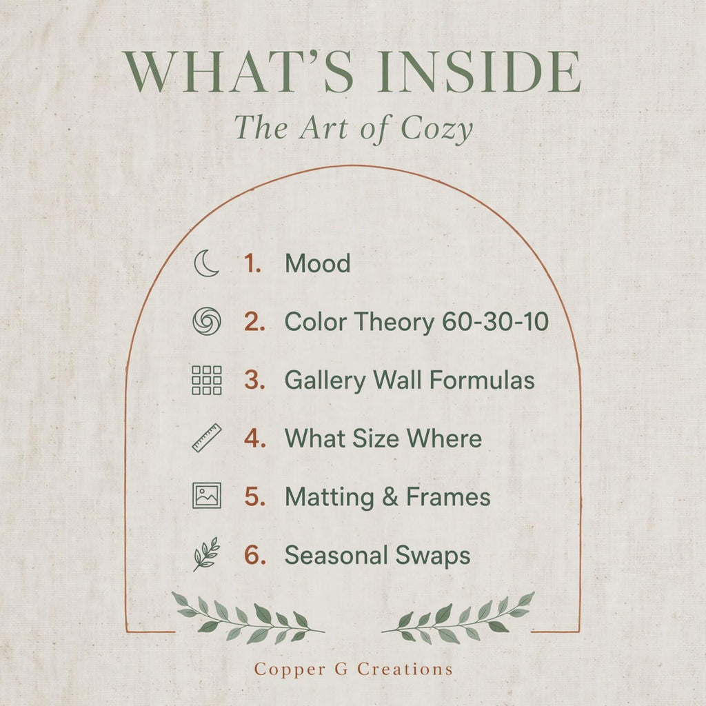 Calm Home Duo: Gratitude Cards + Cozy Wall Art Guide (2-Ebook Bundle)