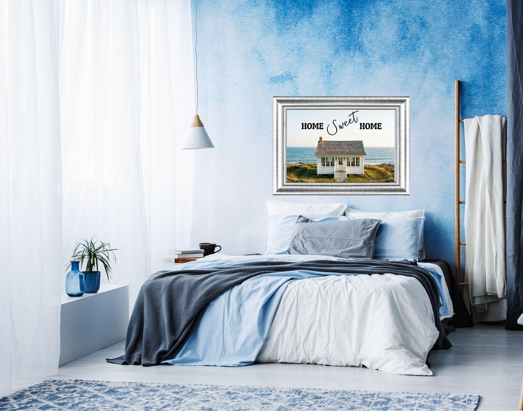Coastal Cottage Home Sweet Home Print | Beach House Wall Art (Digital Download)