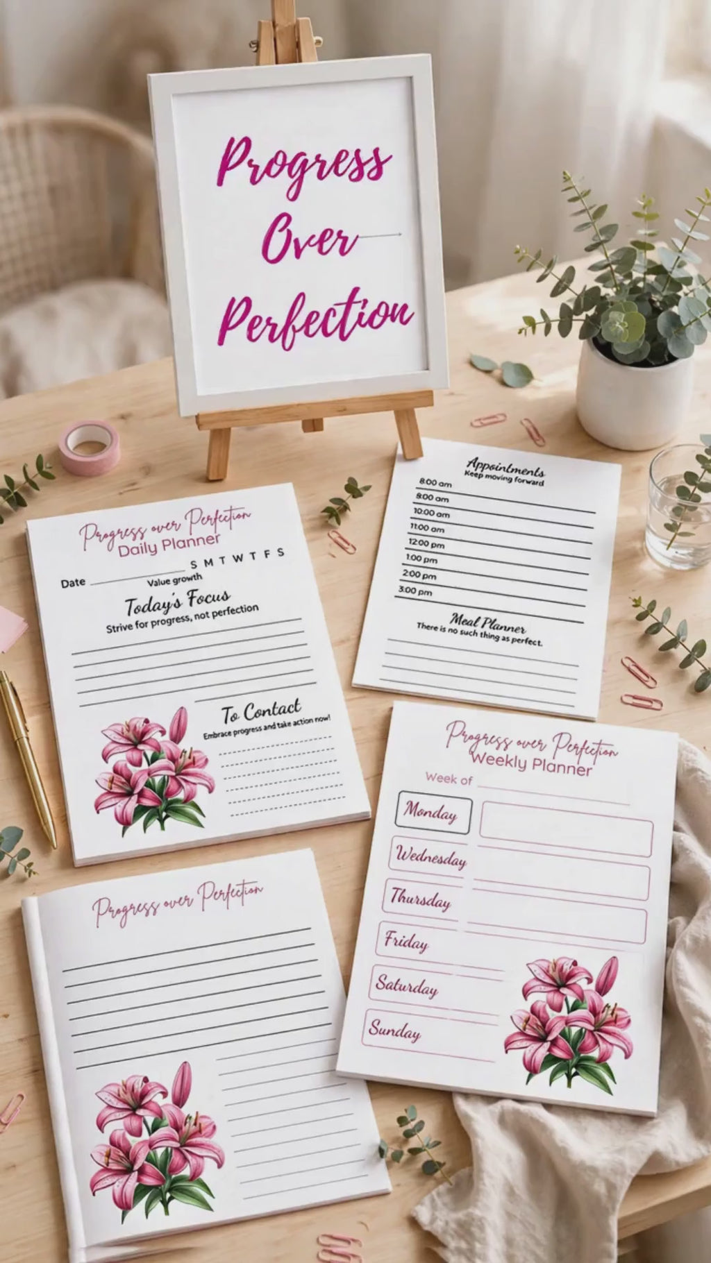 Progress over Perfection Printable Wall Art 16x20" (300 DPI) (Digital Download)